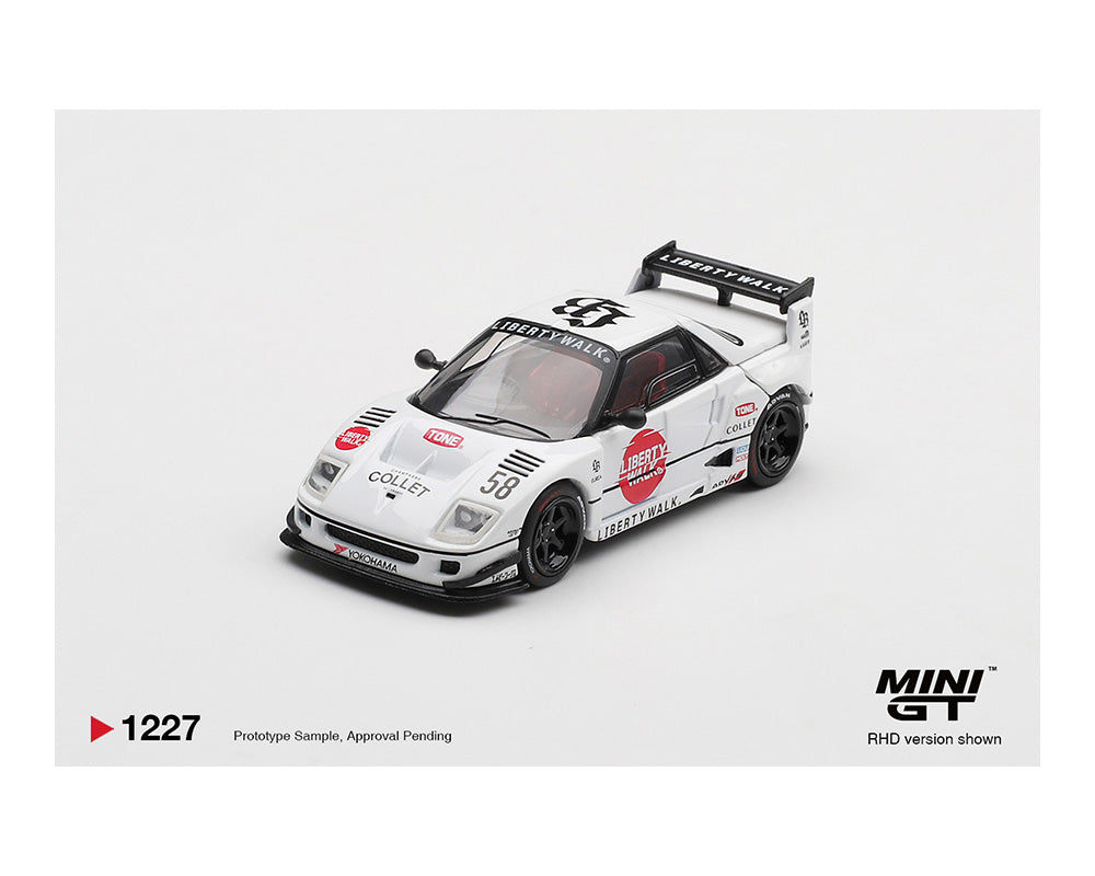 (PRE-ORDER) Mini GT 1:64 Mazda AZ-1 Liberty Walk LB40 LB-Hinomaru – White MGT01227-BL
