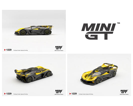 (PRE-ORDER) Mini GT 1:64 Bugatti Bolide – Yellow – Limited Edition MGT01229-BL