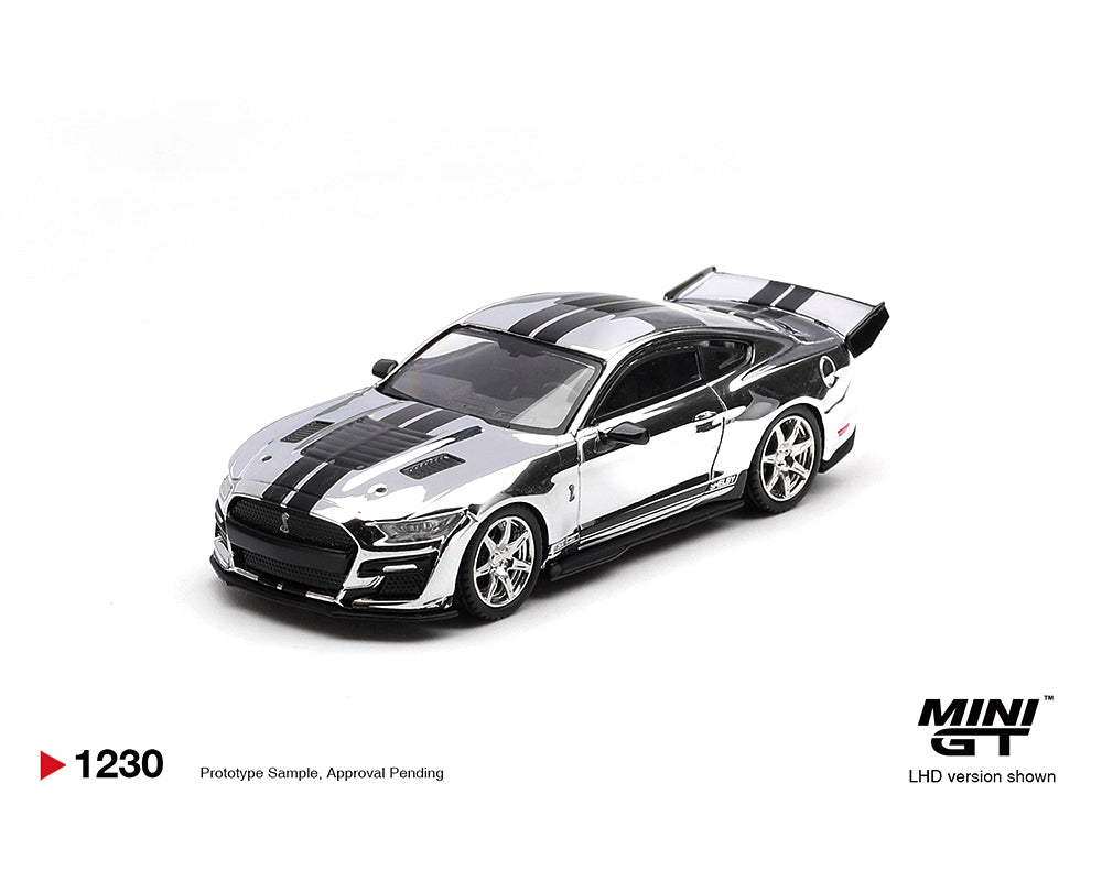 (PRE-ORDER) Mini GT 1:64 Shelby GT500 Dragon Snake Concept – Chrome Silver – Limited Edition MGT01230-BL