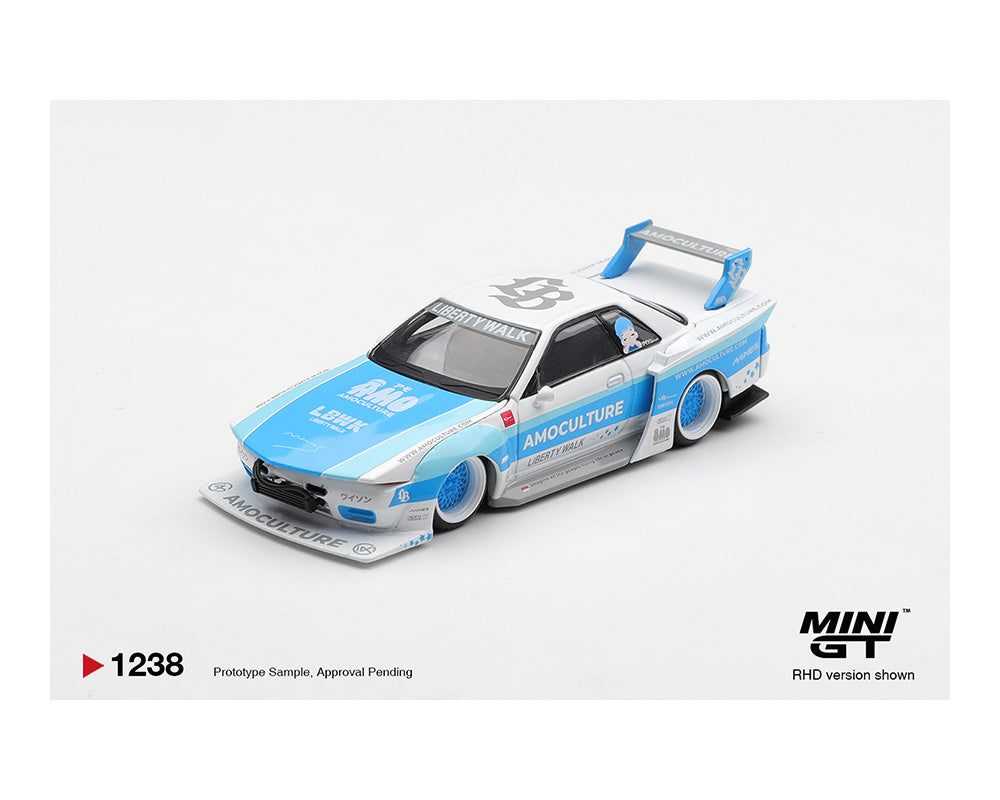 (PRE-ORDER) Mini GT 1:64 Nissan Skyline GT-R (R32) LBWK Kaido Works AMOCULTURE – Limited Edition MGT01238-BL
