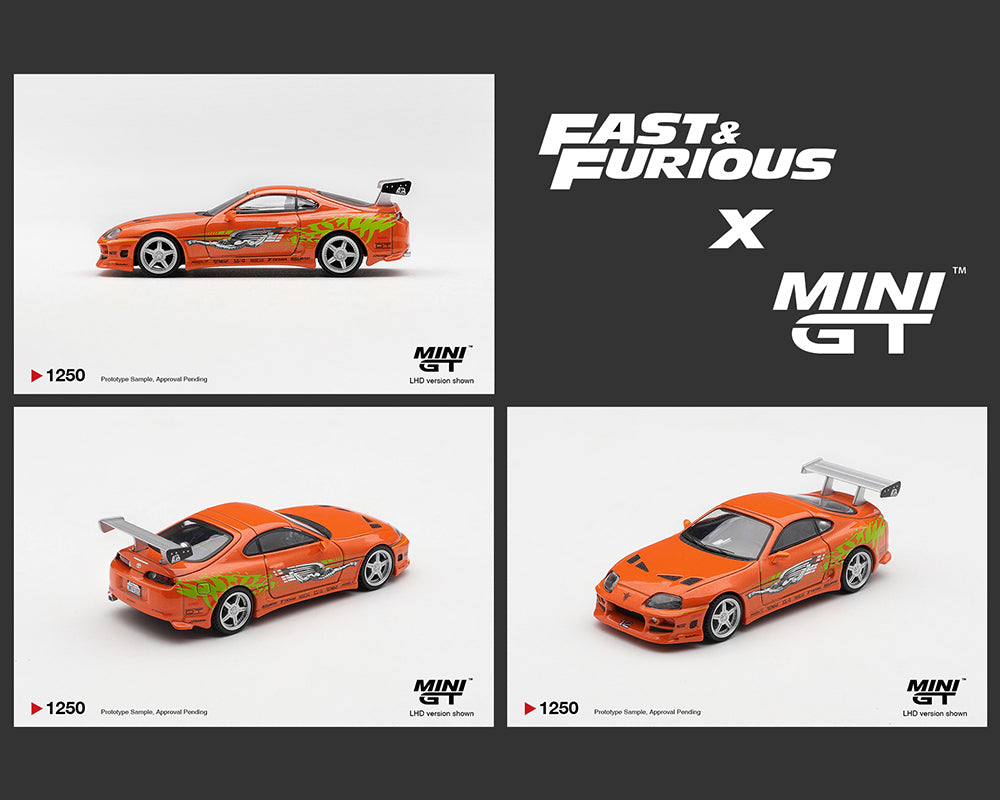 (PRE-ORDER) Mini GT 1:64 Fast & Furious Toyota Supra BOMEX ” The Fast and the Furious” Brian O’Conner Limited Edition MGT01250-BL