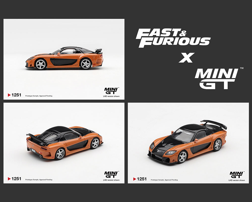 (PRE-ORDER) Mini GT 1:64 Mazda RX-7 VeilSide Fortune “The Fast and the Furious Tokyo Drift” Han Seoul-Oh- Limited Edition MGT01251-BL