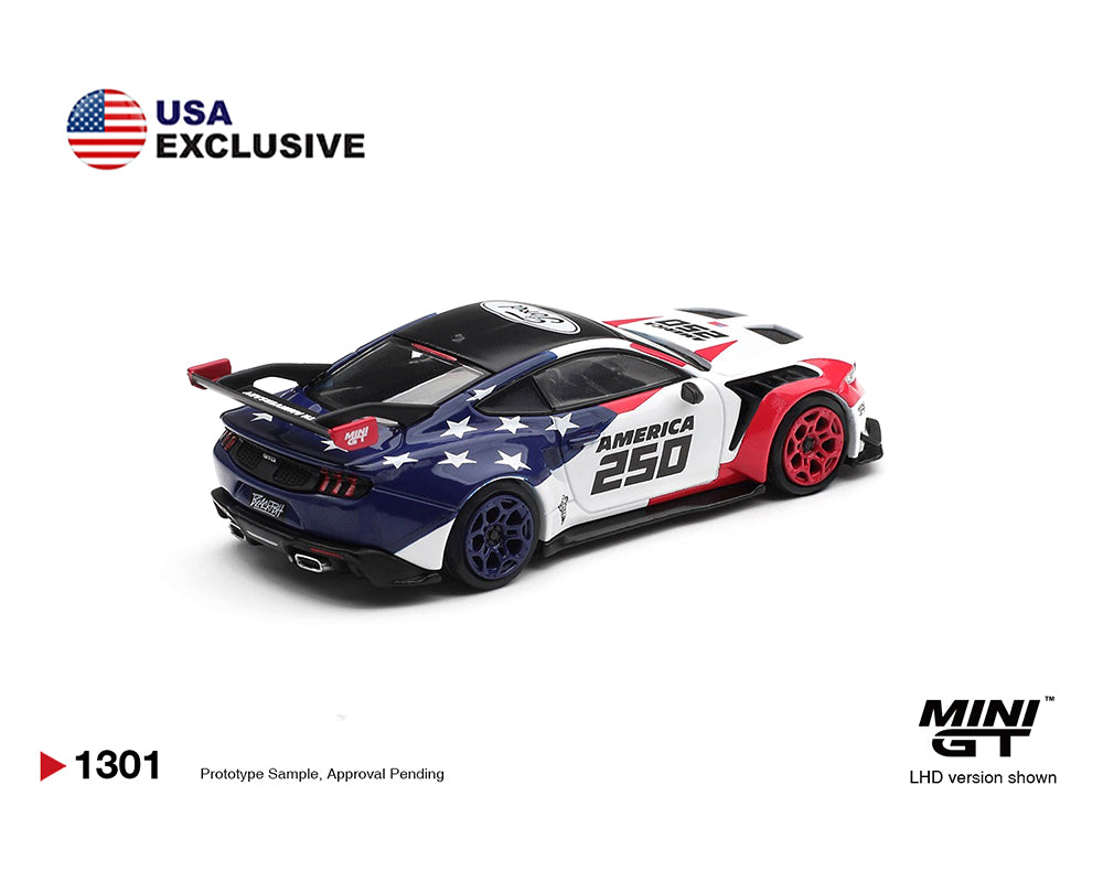 (PRE-ORDER) Mini GT 1:64 Ford Mustang GTD America 250 USA Exclusive LHD- Limited Edition – Mijo Exclusives MGT01301-BL