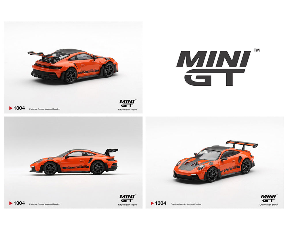 (PRE-ORDER) Mini GT 1:64 Porsche 911 (992) GT3 RS Weissach Package – Gulf Orange – Limited Edition MGT01304-BL