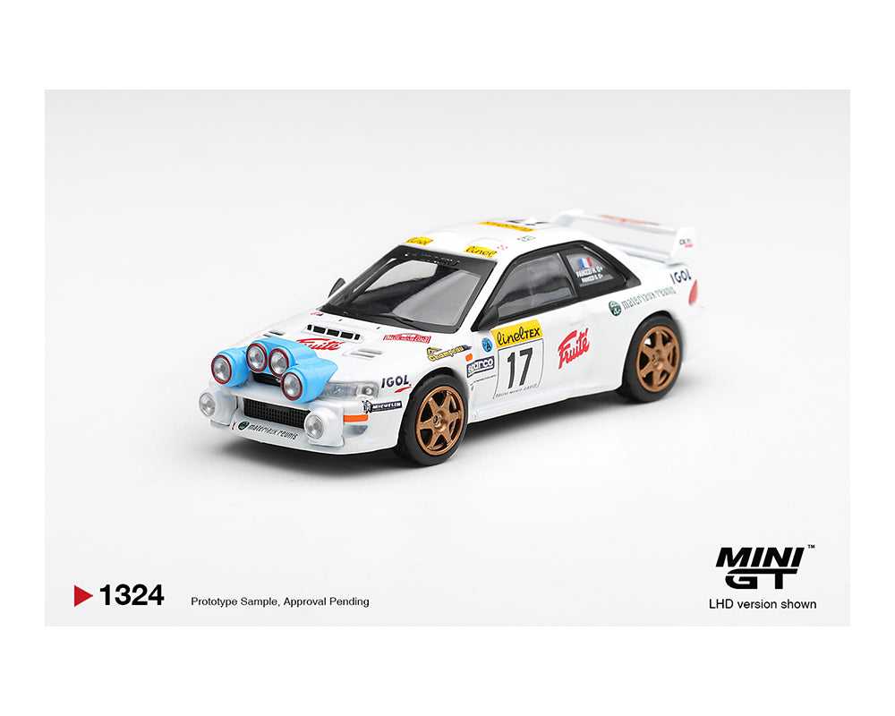 (PRE-ORDER) Mini GT 1:64 Subaru Impreza WRC98 #17 1999 Rally Monte-Carlo – White – Limited Edition MGT01324-BL