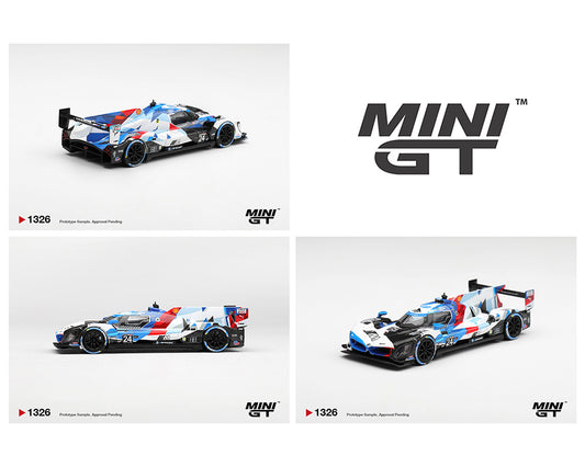 (PRE-ORDER) Mini GT 1:64 BMW M Hybrid V8 GTP #24 BMW M Team RLL 2024 IMSA Daytona 24 Hrs – Limited Edition MGT01326-BL