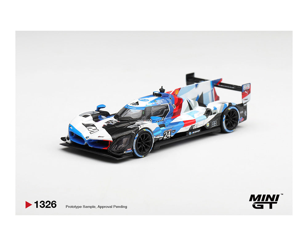(PRE-ORDER) Mini GT 1:64 BMW M Hybrid V8 GTP #24 BMW M Team RLL 2024 IMSA Daytona 24 Hrs – Limited Edition MGT01326-BL