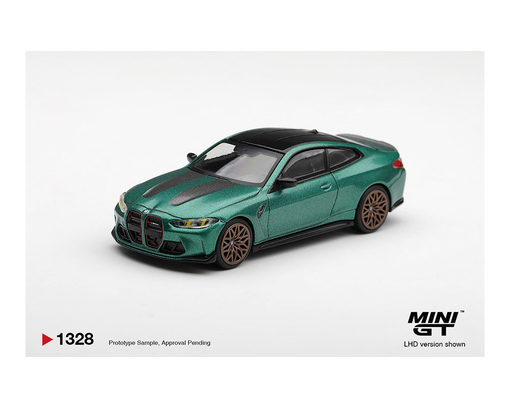 (PRE-ORDER) Mini GT 1:64 BMW M4 CS Frozen Isle of Man Green Metallic – Limited Edition MGT01328-BL