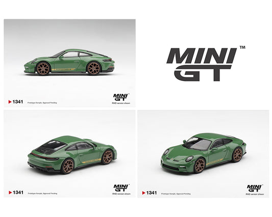 (PRE-ORDER) Mini GT 1:64 Porsche 911 (992) GT3 Touring – Auratium Green – Limited Edition MGT01341-BL