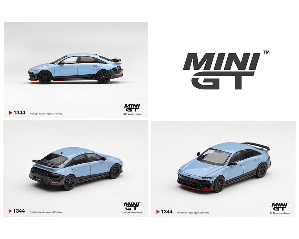 (PRE-ORDER) Mini GT 1:64 Hyundai Ioniq 6 N – Performance Blue Pearl – Korea Exclusives – Limited Edition MGT01344-L