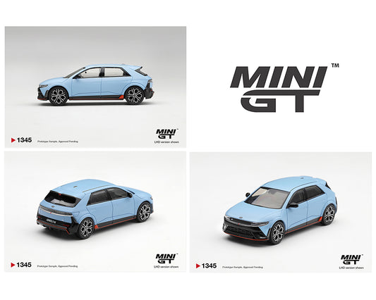 (PRE-ORDER) Mini GT 1:64 Hyundai Ioniq 5 N Performance – Blue Pearl – Korea Exclusives – Limited Edition MGT01345-L