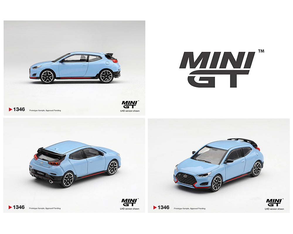 (PRE-ORDER) Mini GT 1:64 Hyundai Veloster N Performance – Blue – Korea Exclusive – Limited Edition MGT01346-L