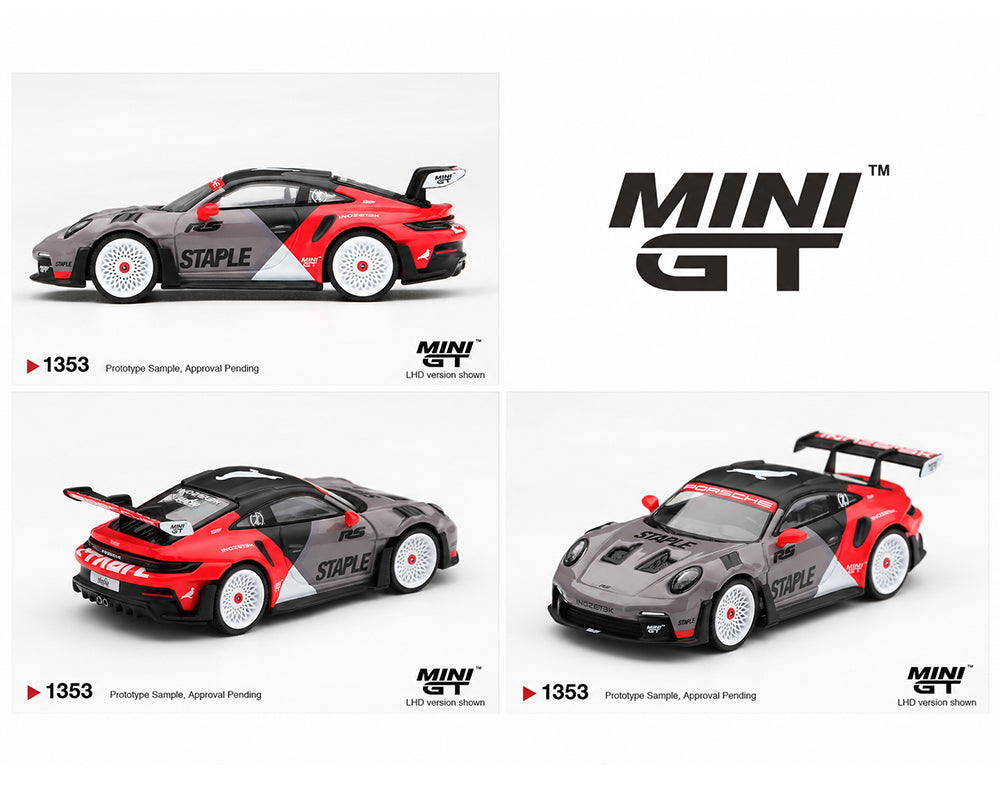 (PRE-ORDER) Mini GT 1:64 Porsche 911 GT3 RS STAPLE x INOZETEK – Limited Edition MGT01353-BL