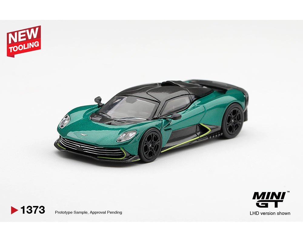 (PRE-ORDER) Mini GT 1:64 Aston Martin Valhalla Podium Green – Limited Edition MGT01373-BL
