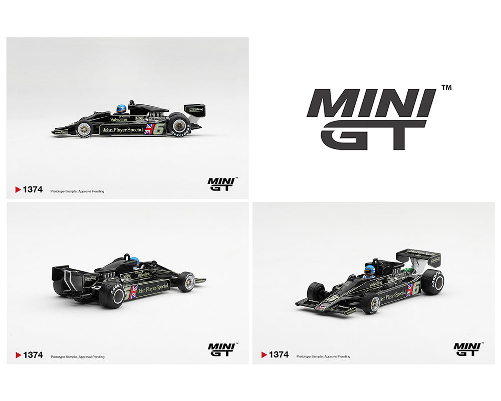 (PRE-ORDER) Mini GT 1:64 Lotus 78 #6 Ronnie Peterson 1978 S. African GP Winner – Limited Edition MGT01374-BL