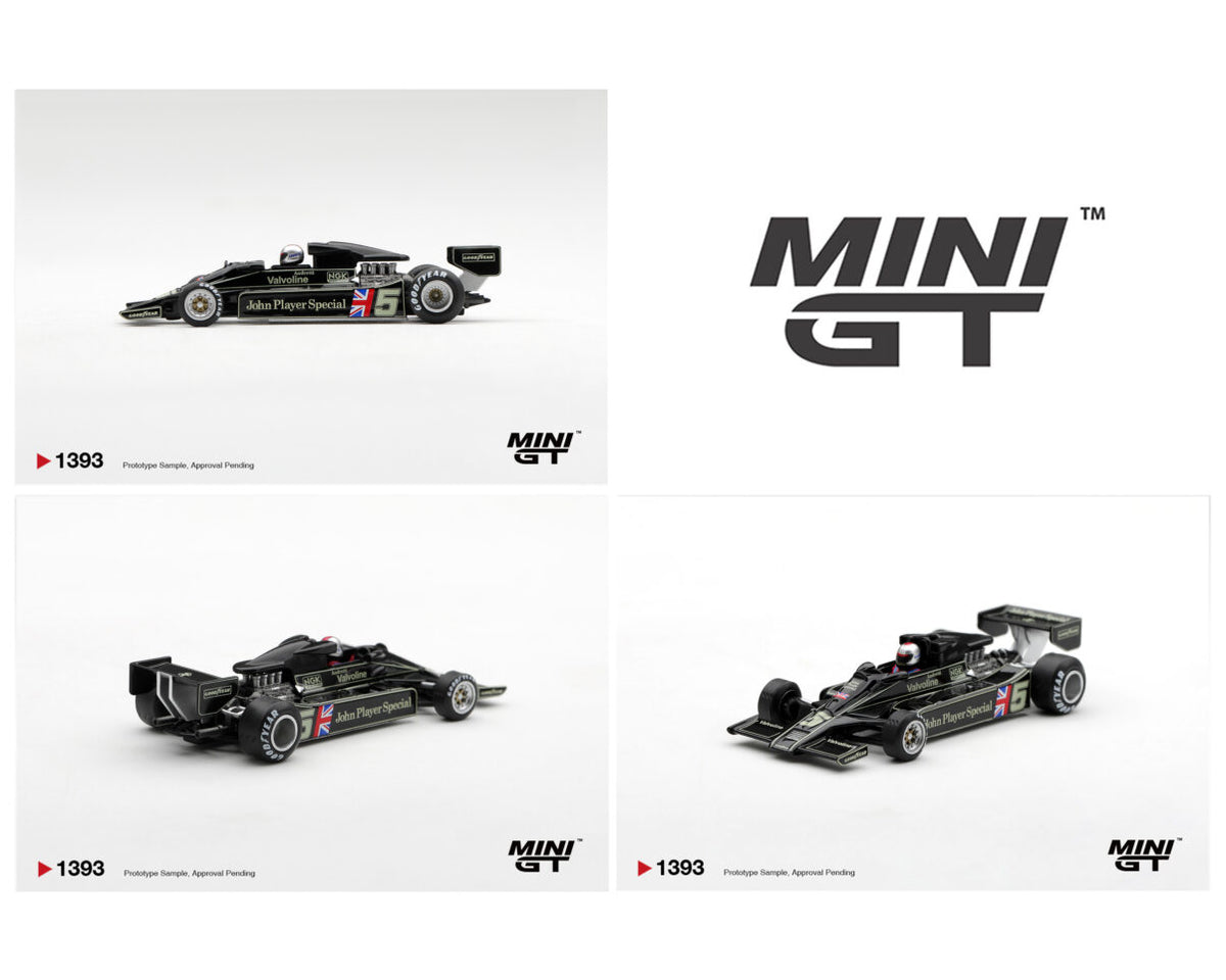 (PRE-ORDER) Mini GT 1:64 Lotus 78 #5 Mario Andretti 1977 US GP West Winner – Limited Edition MGT01393-BL