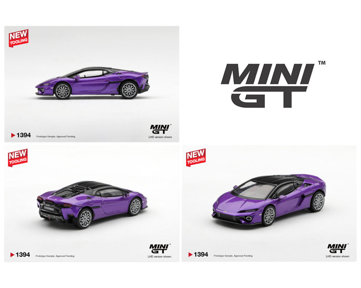 (PRE-ORDER) Mini GT 1:64 Lamborghini Temerario Viola Pasifae Limited Edition MGT01394-BL