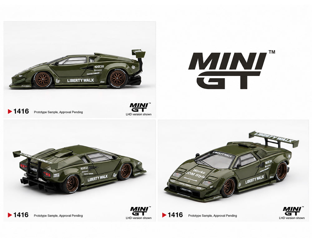 (PRE-ORDER) Lamborghini Countach LB-WORKS Army Green – Limited Edition MGT01416-BL