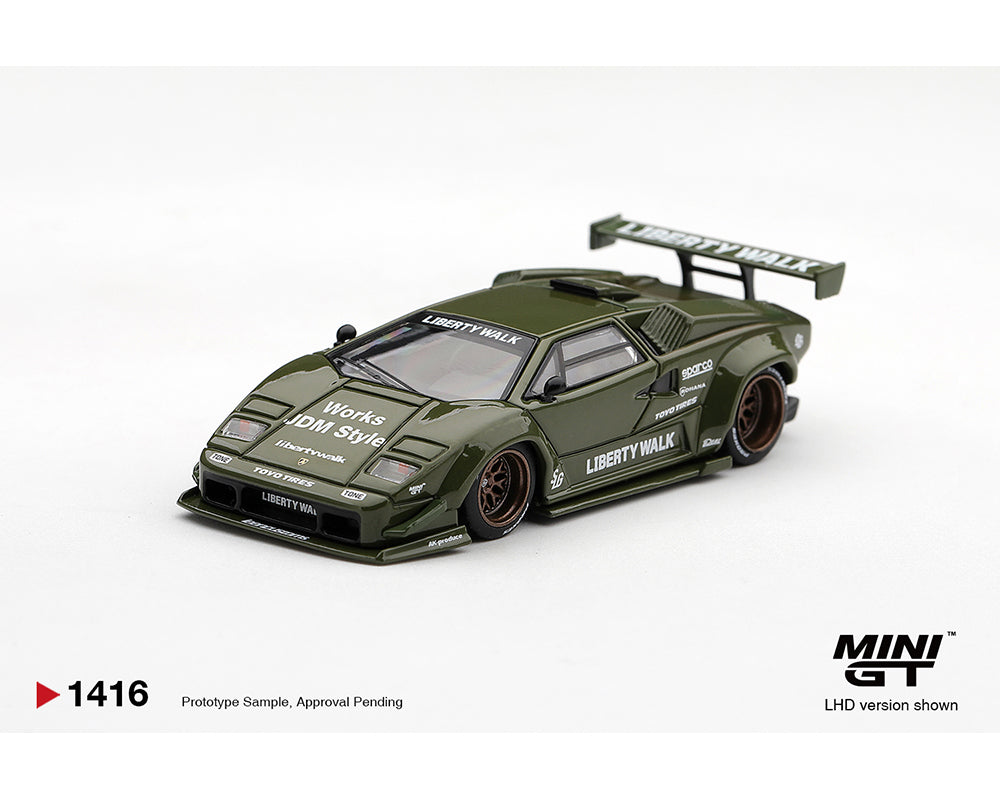 (PRE-ORDER) Lamborghini Countach LB-WORKS Army Green – Limited Edition MGT01416-BL