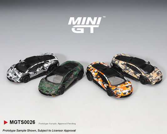 (PRE-ORDER) Mini GT 1:64 Lamborghini Huracán Sterrato All Terrain Set of 4 – Special Edition MGTS0026