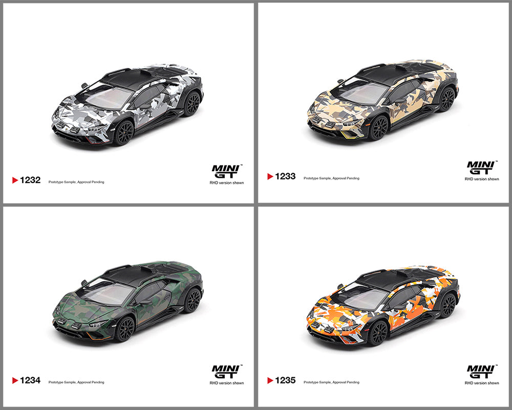 (PRE-ORDER) Mini GT 1:64 Lamborghini Huracán Sterrato All Terrain Set of 4 – Special Edition MGTS0026