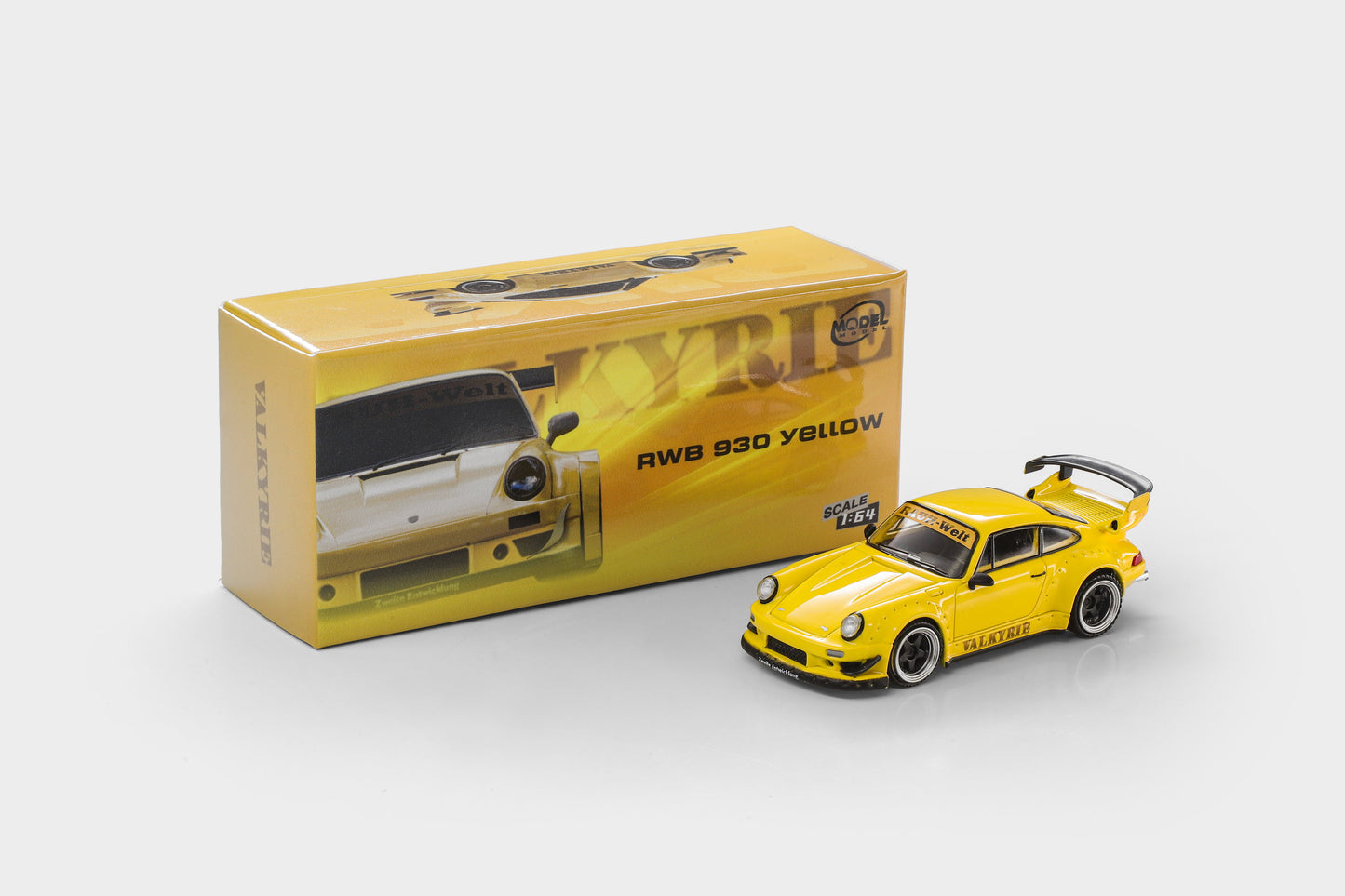 (PRE-ORDER) MODELMODEL 1:64 RWB 930 Valkyrie Yellow (Paper Box) MM64-RWB930-005