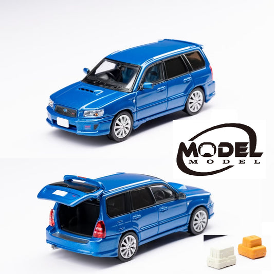(PRE-ORDER) ModelModel 1:64 Subaru Forester SG9 Sti blue MM64-SG9-001
