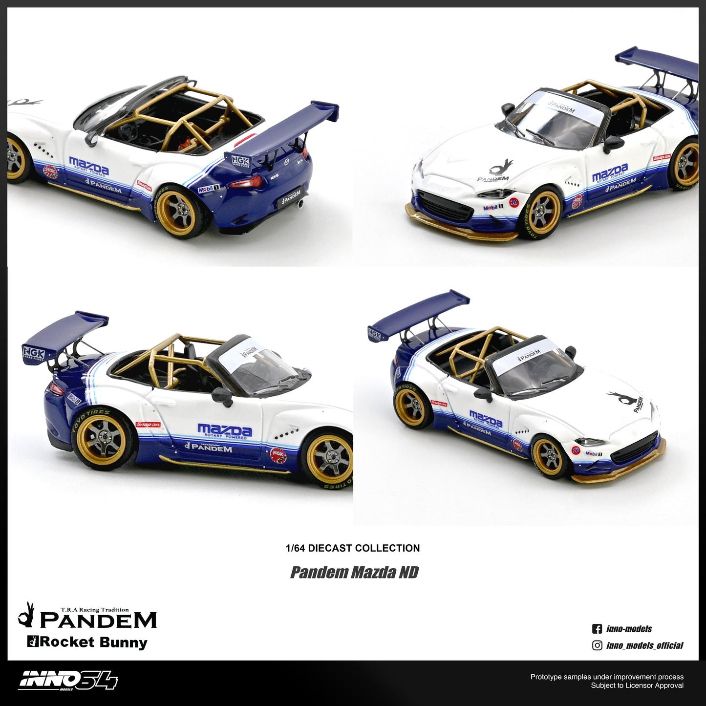 (PRE-ORDER) INNO64 1:64 Mazda MX-5 (ND) Miata "PANDEM ROCKET BUNNY" V1.0 IN64-MX5P-ND-01