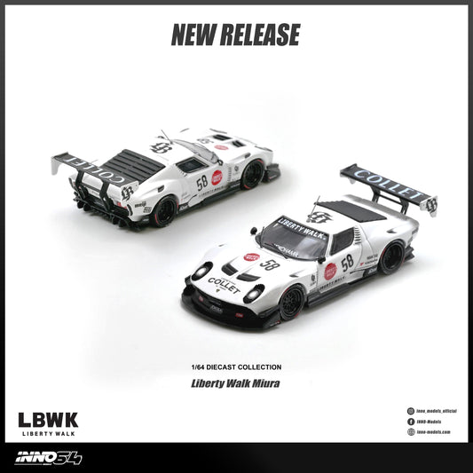 (PRE-ORDER) INNO64 1:64 LB-Silhouette WORKS Miura GT IN64-LBMIURA-01 **CHASE CARS RANDOMLY PACKED**