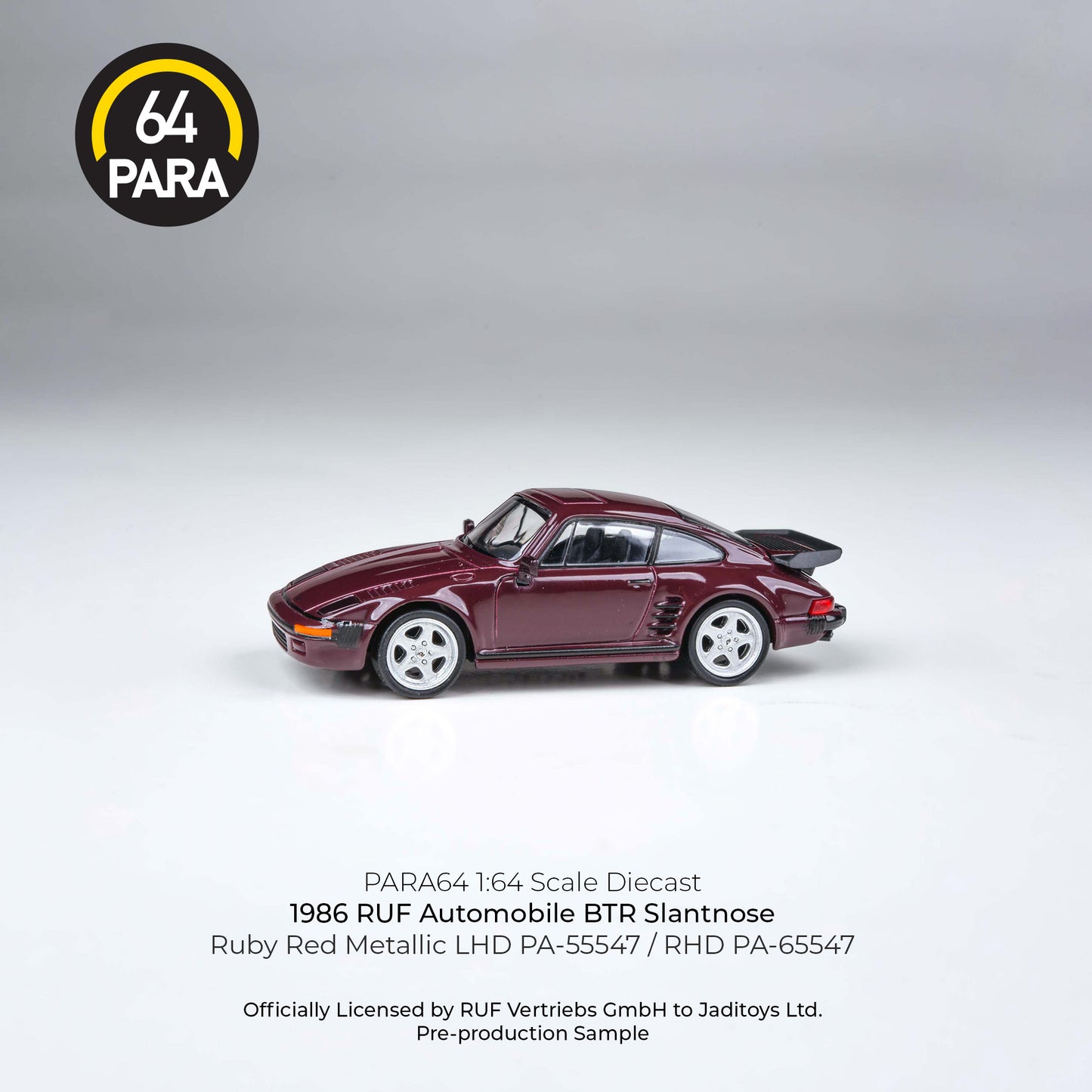 (PRE-ORDER) PARA64 1:64 1986 RUF BTR Slantnose Ruby Red Metallic PA-55547