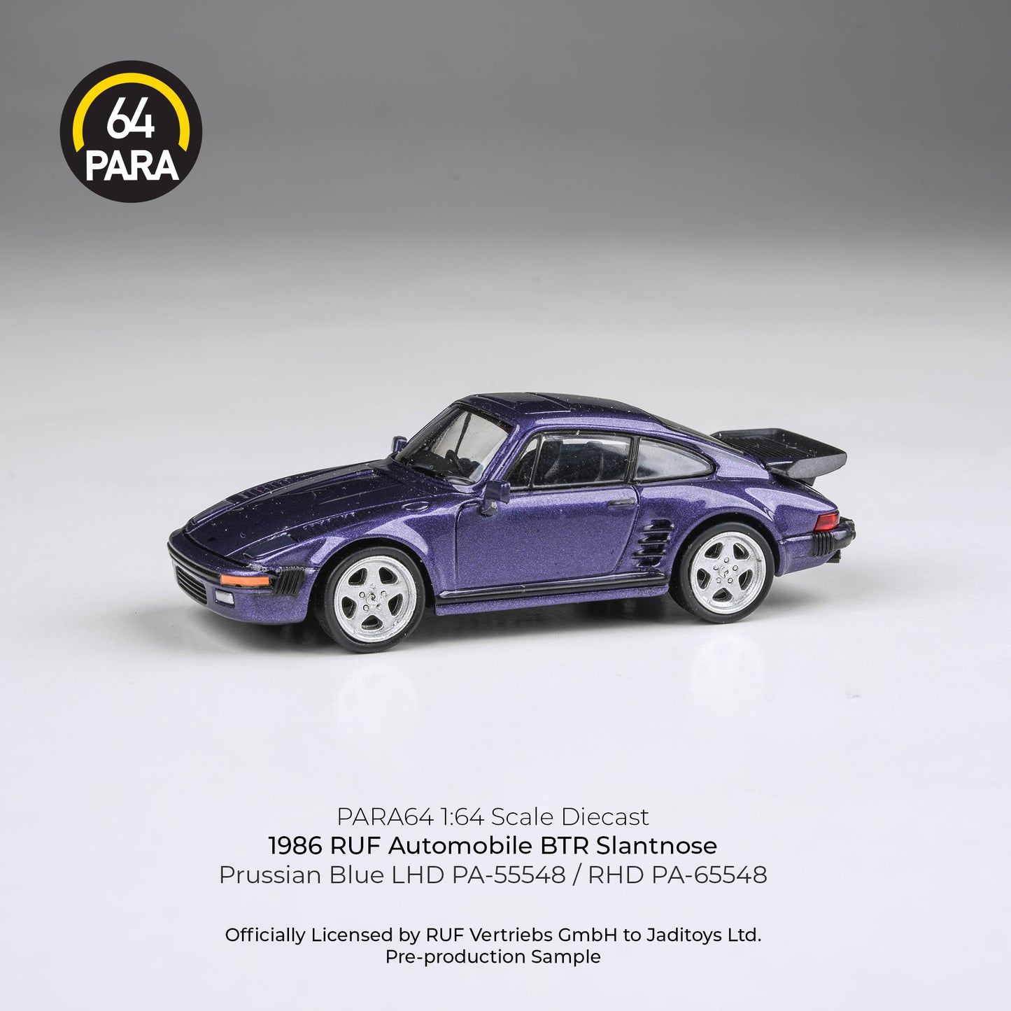 (PRE-ORDER) PARA64 1:64 1986 RUF BTR Slantnose, Prussian Blue LHD PA-55548