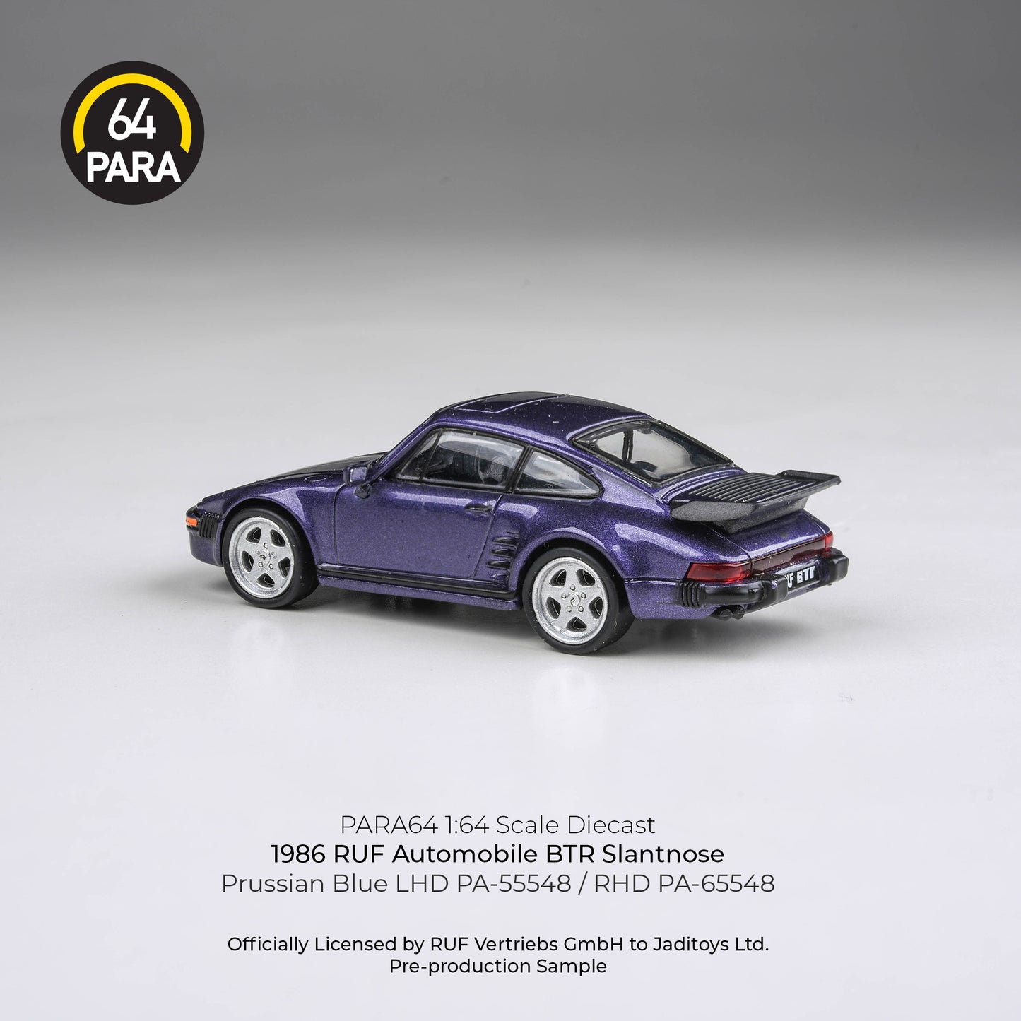 (PRE-ORDER) PARA64 1:64 1986 RUF BTR Slantnose, Prussian Blue LHD PA-55548