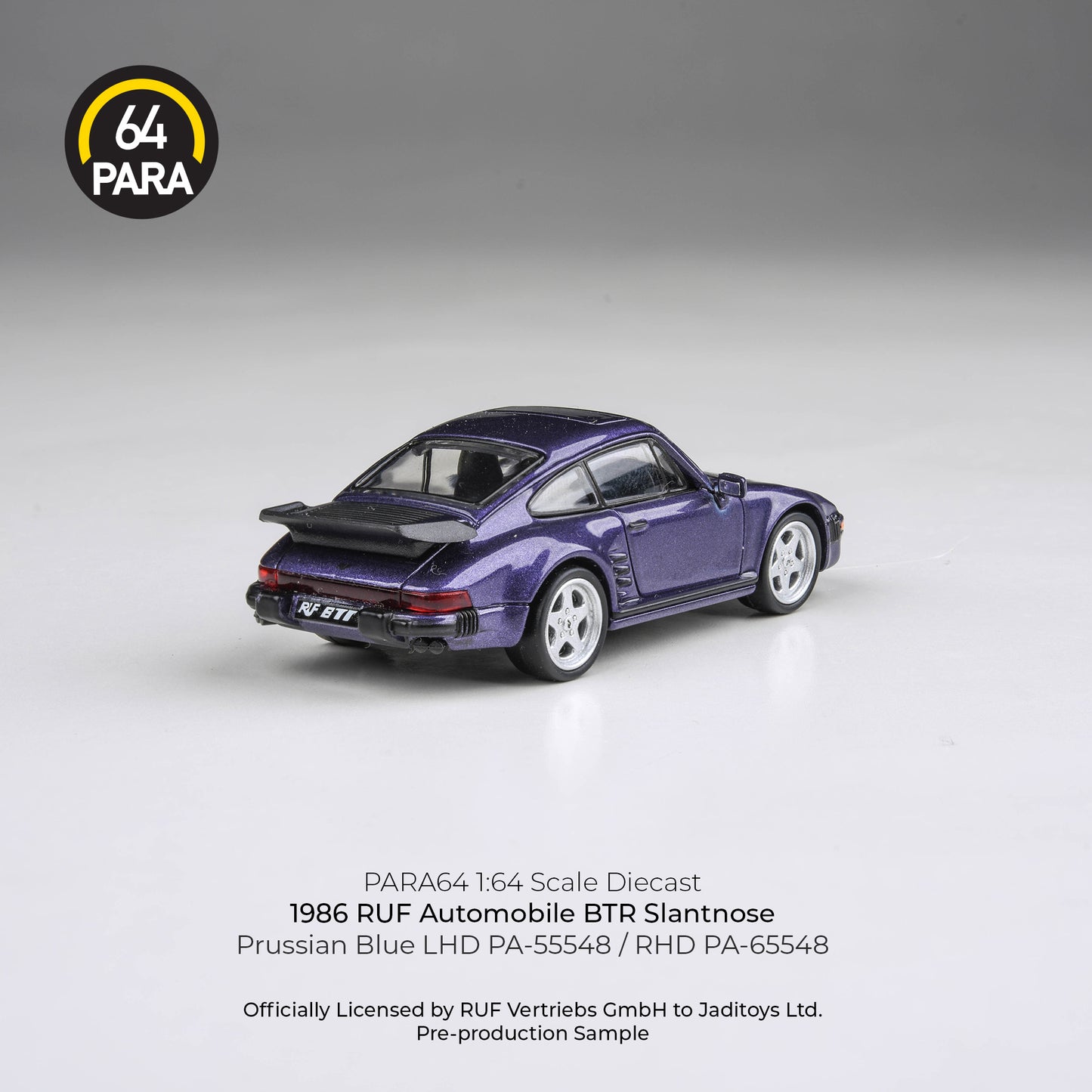 (PRE-ORDER) PARA64 1:64 1986 RUF BTR Slantnose, Prussian Blue LHD PA-55548
