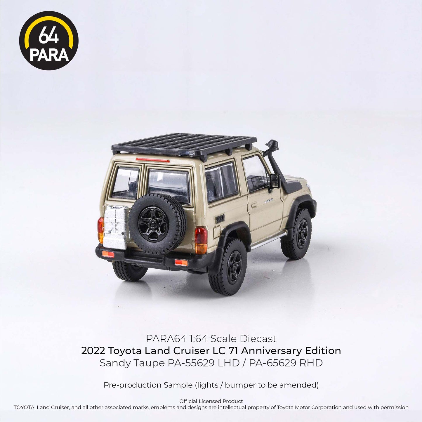 (PRE-ORDER) PARA64 1/64 Toyota Land Cruiser 71 Sandy Taupe Anniversary Ed LHD PA-55568