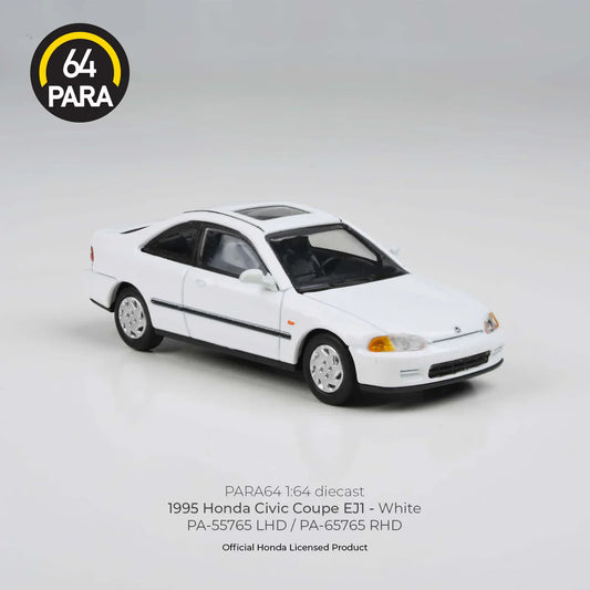 (PRE-ORDER) PARA64 1:64 1995 Honda Civic Coupe EJ1 White LHD PA-55765