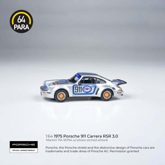 (PRE-ORDER) PARA64 1:64 1974 Porsche 911 3.0 RSR 'Martini' PA-55794