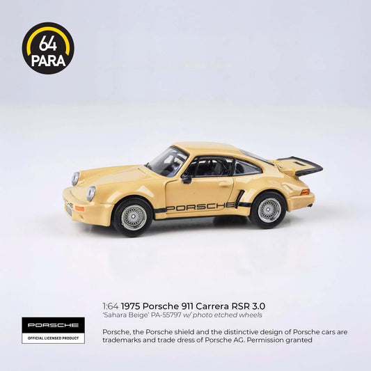 (PRE-ORDER) PARA64 1:64 Porsche 911 Carrera RSR 3.0 Sahara Beige w/ photo etch wheels LHD PA-55797