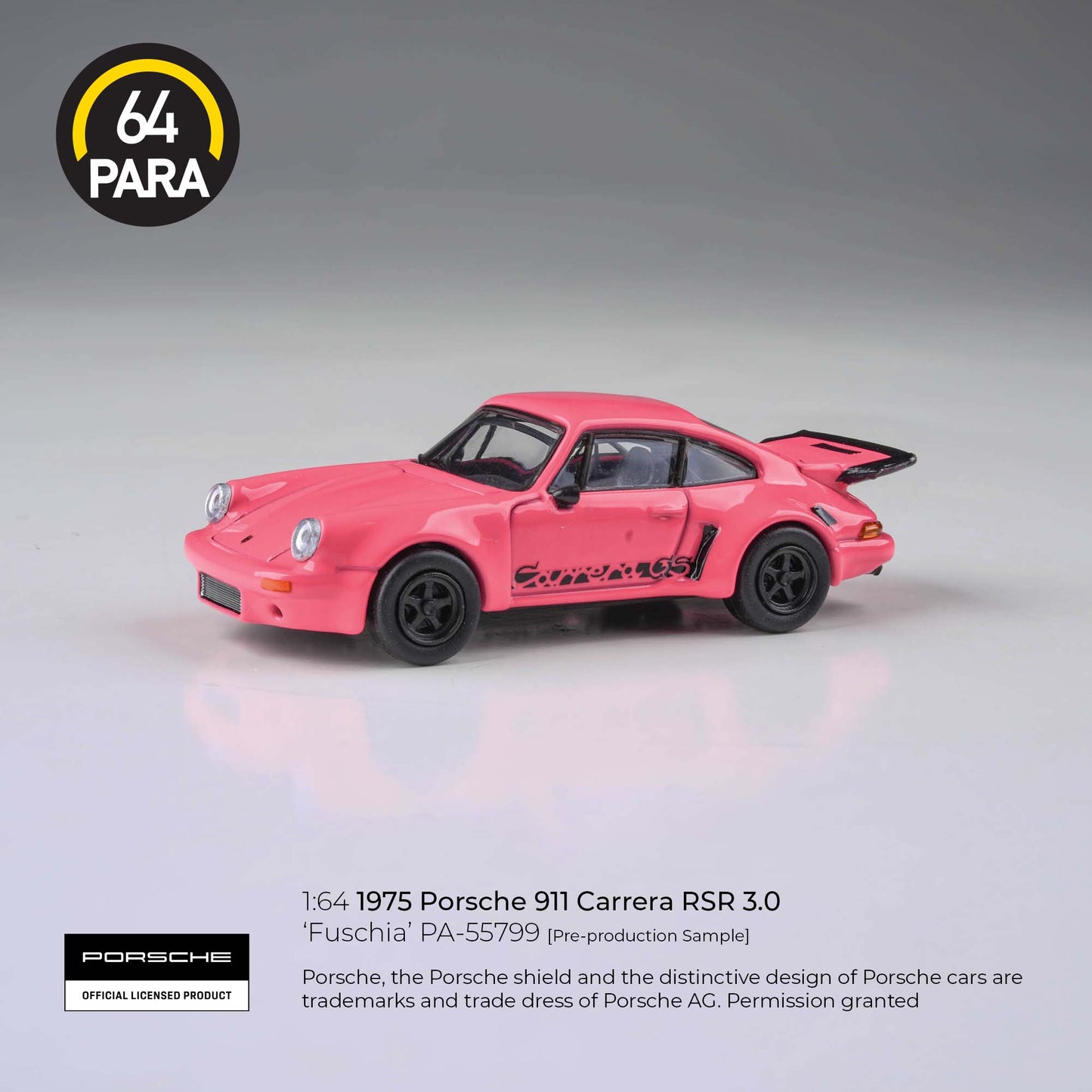 (PRE-ORDER) PARA64 1:64 1974 Porsche 911 Carrera RSR 3.0 Fuschia LHD