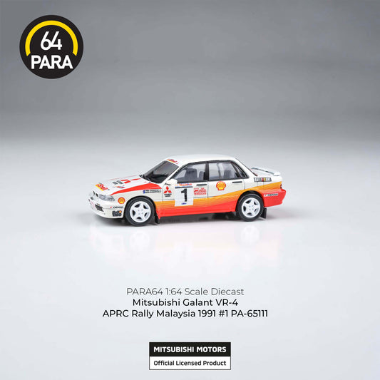 (PRE-ORDER) PARA64 1:64 Mitsubishi Galant VR-4 APRC Rally Malaysia 1991 #1 PA-65111