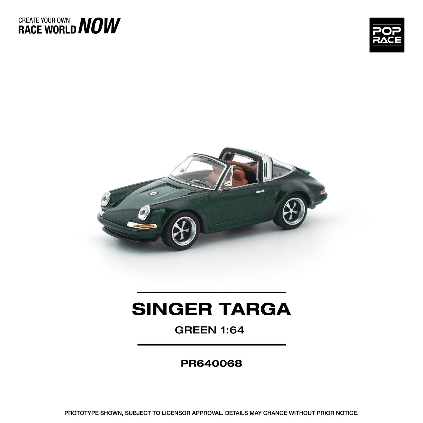 (PRE-ORDER) POPRACE 1:64 SINGER TARGA GREEN PR640068
