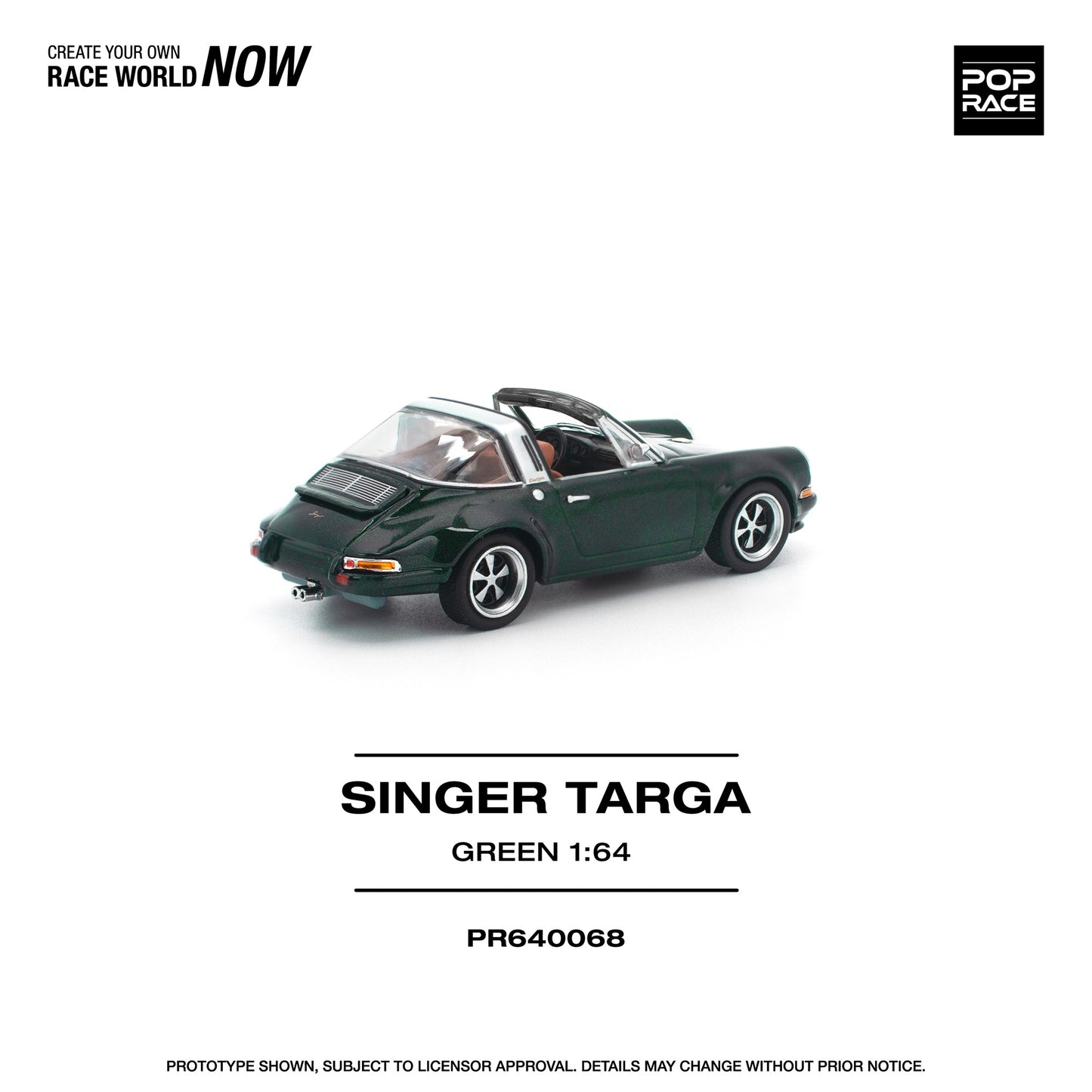 (PRE-ORDER) POPRACE 1:64 SINGER TARGA GREEN PR640068
