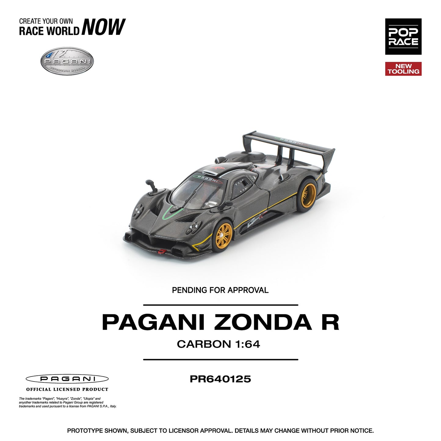 (PRE-ORDER) POPRACE 1:64 PAGANI ZONDA R PR640125