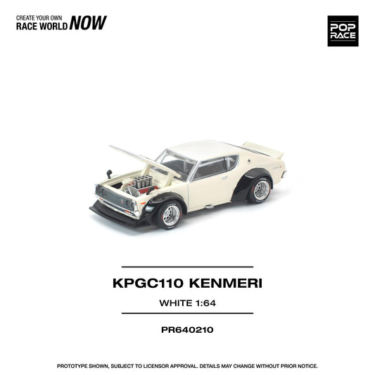 (PRE-ORDER) POPRACE 1:64 KPGC110 KENMERI WHITE PR640210