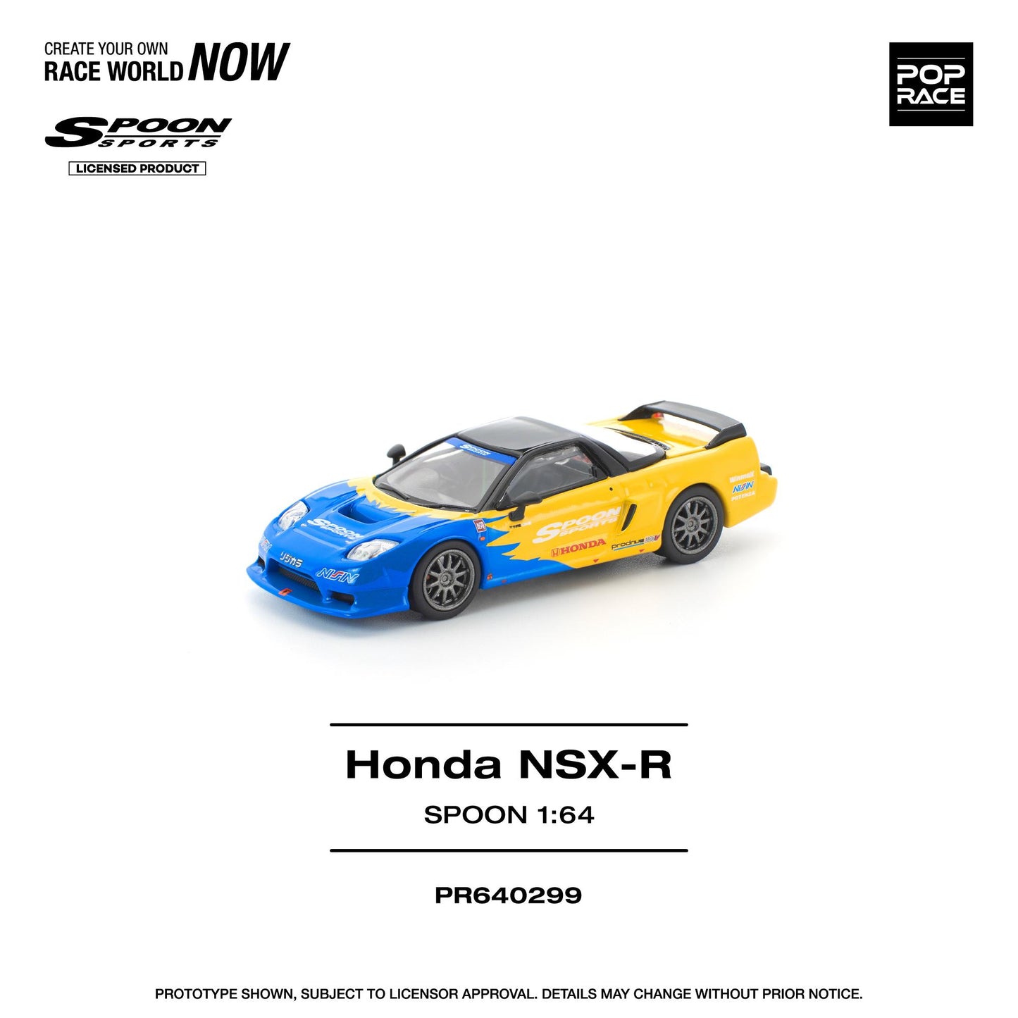 (PRE-ORDER) POPRACE 1:64 HONDA NSX-R SPOON PR640299