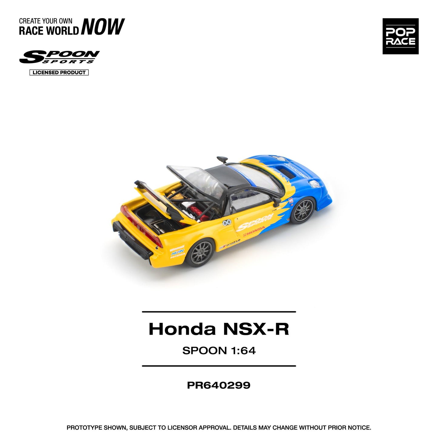 (PRE-ORDER) POPRACE 1:64 HONDA NSX-R SPOON PR640299