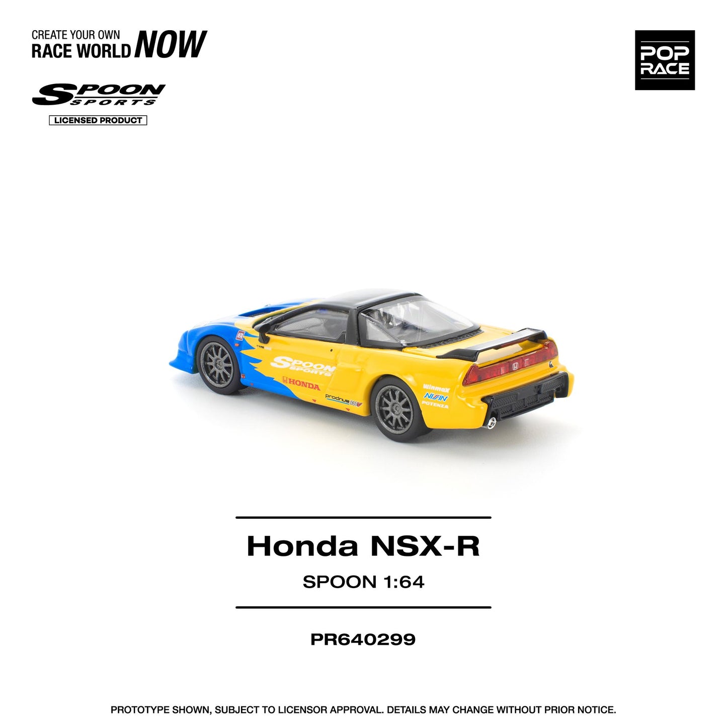 (PRE-ORDER) POPRACE 1:64 HONDA NSX-R SPOON PR640299