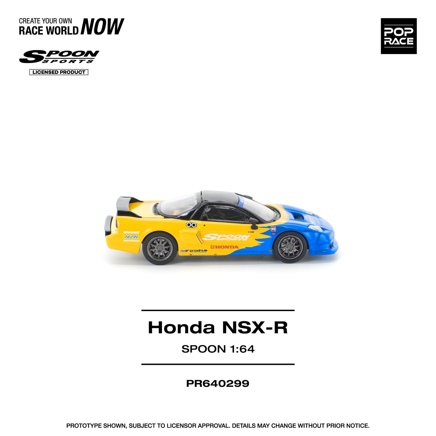 (PRE-ORDER) POPRACE 1:64 HONDA NSX-R SPOON PR640299