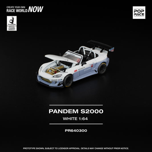 (PRE-ORDER) POPRACE 1:64 PANDEM S2000 WHITE PR640300