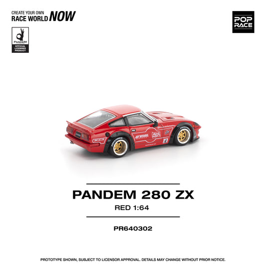 (PRE-ORDER) POPRACE 1:64 PANDEM 280ZX RED PR640302