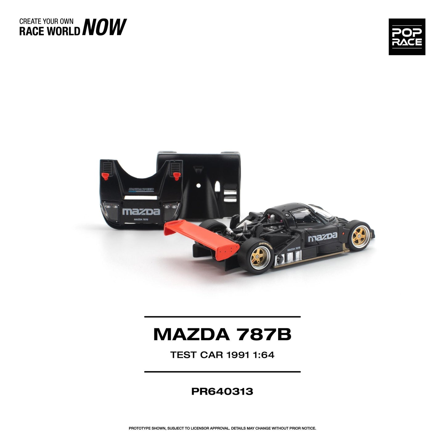 (PRE-ORDER) POPRACE 1:64 MAZDA 787B 1991 TEST CAR PR640313